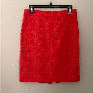 J Crew eyelet pencil skirt